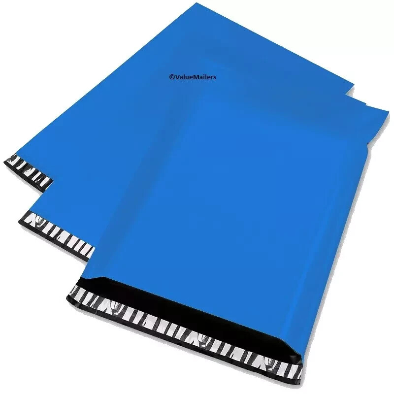 100 10×13 BLUE Poly Mailers Shipping Envelopes Couture Boutique Quality Bags