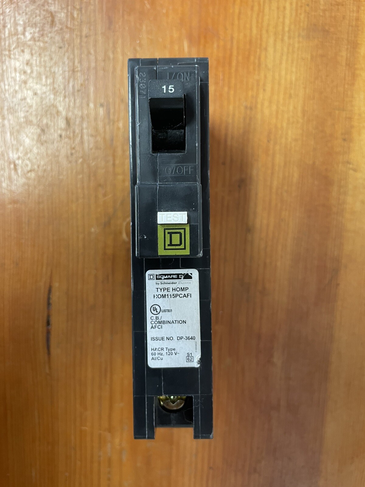 Square D HOM115PCAFI 15 A 120V AFCI Circuit Breaker