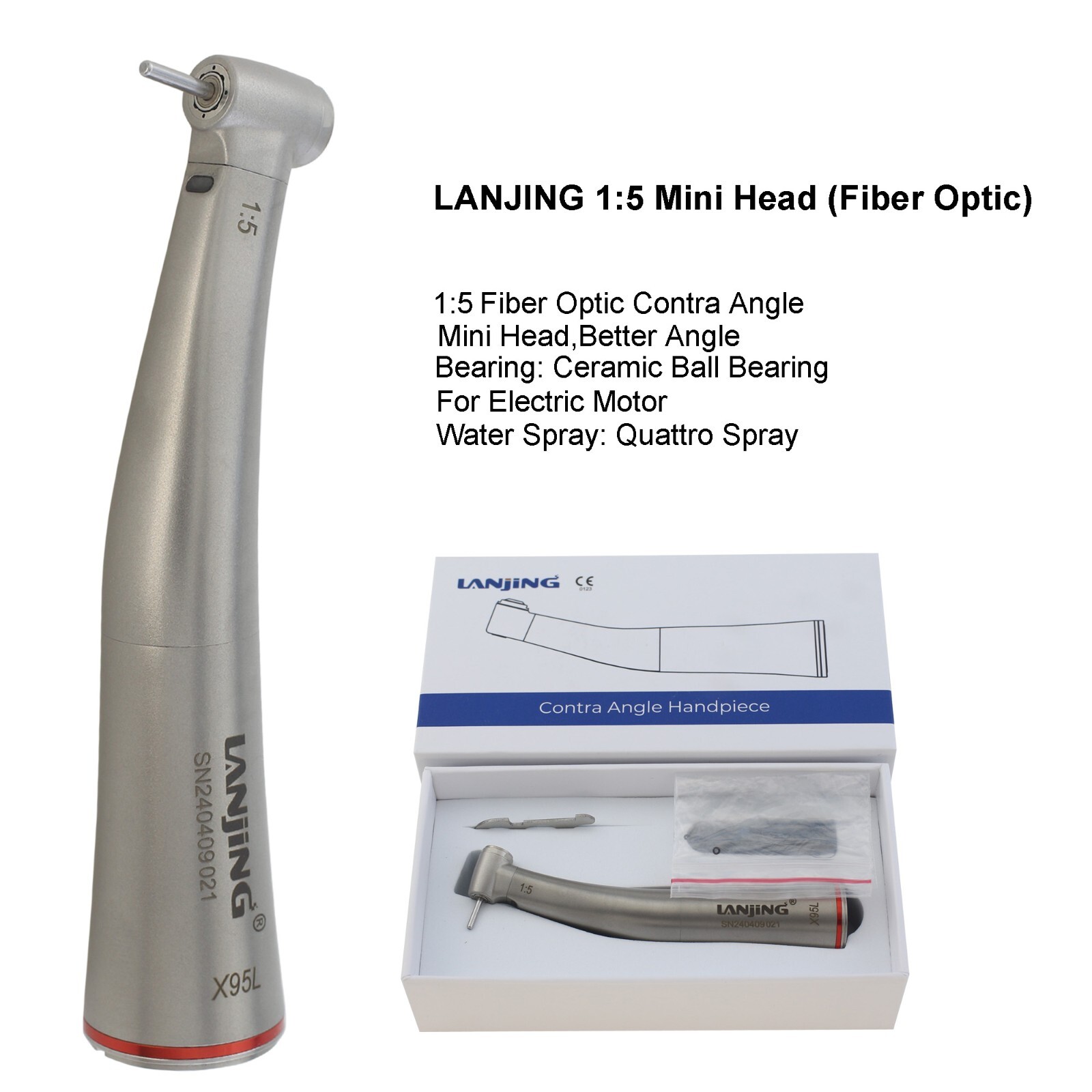 Dental Electric Handpiece 1:5 1:1 1:4.2 Contra Angle Surgical Increasing LED NSK