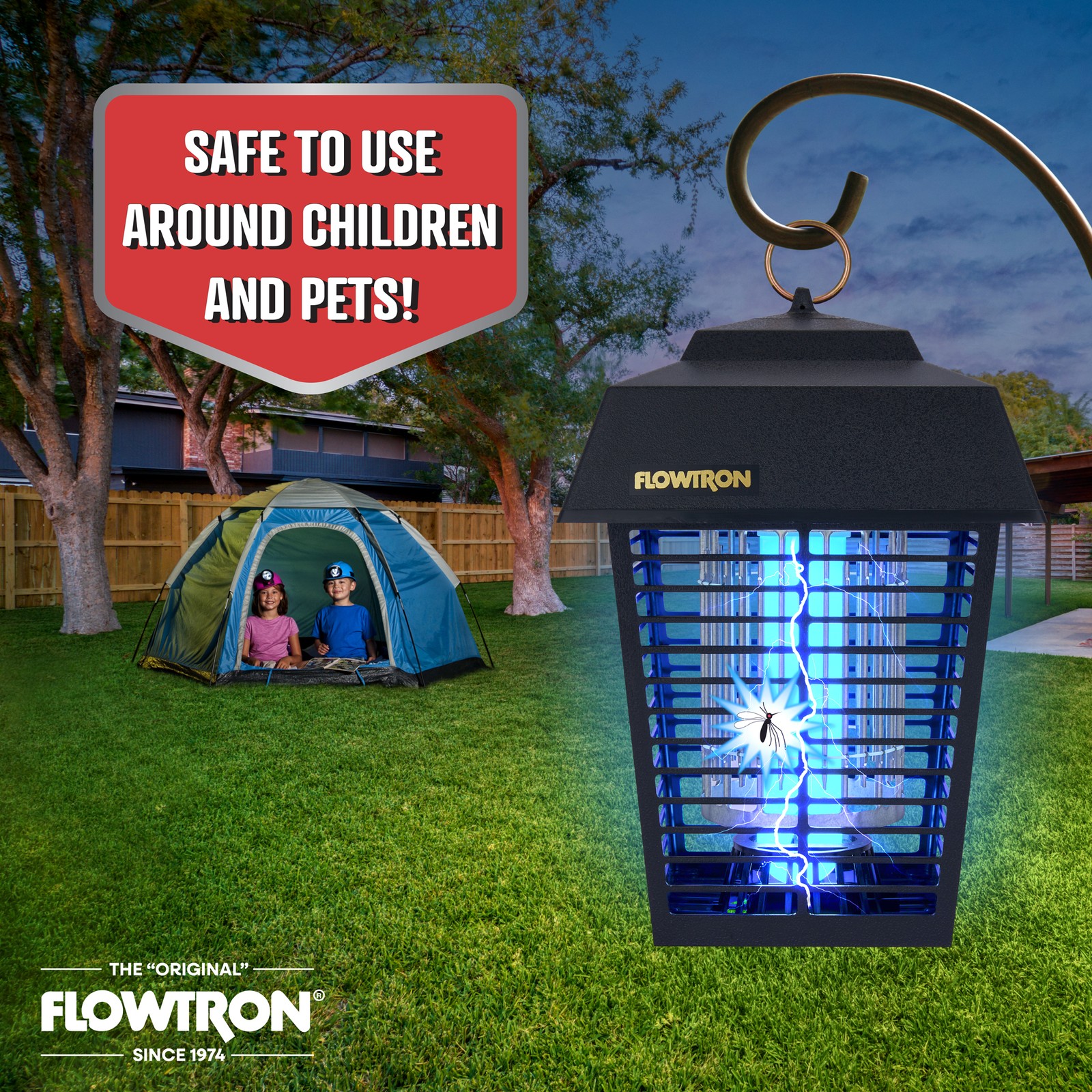 Flowtron Bug Zapper, 1/2 Acre of Coverage w/15W Bulb & 5600V Instant Killing