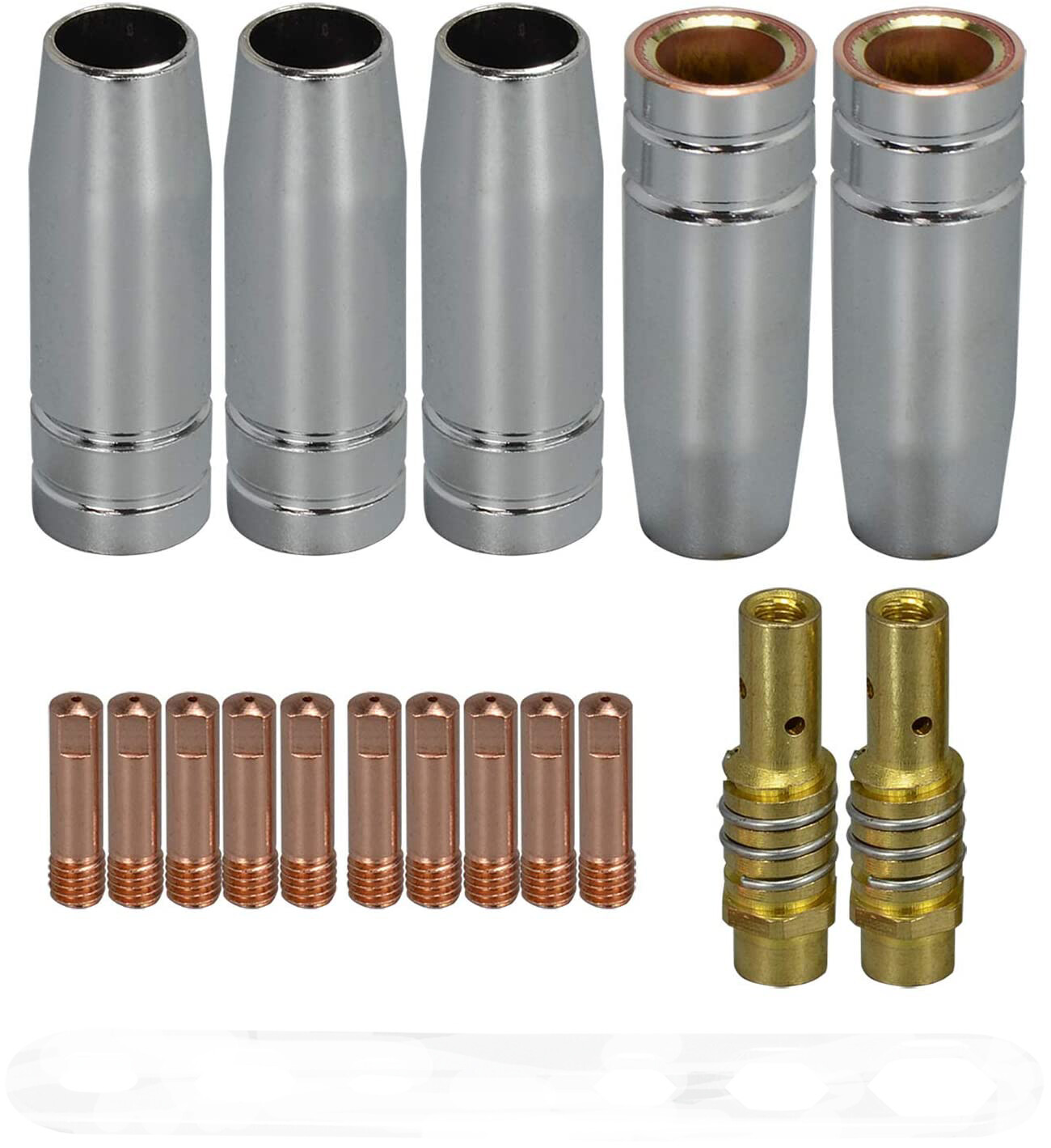 Tip Diffuser Nozzle Parts fit Vulcan 160A MIG Welding Spool Gun 63793 17-pk