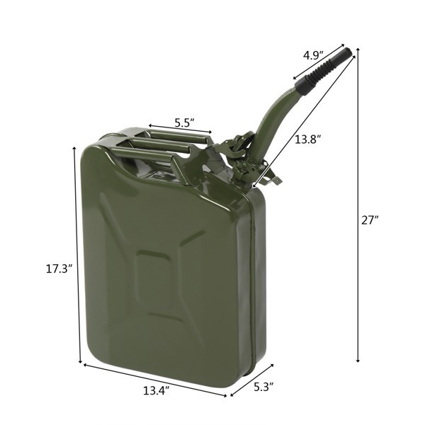 20L Portable American Fuel Oil Petrol Diesel Storage Can Oil Drum Army Green