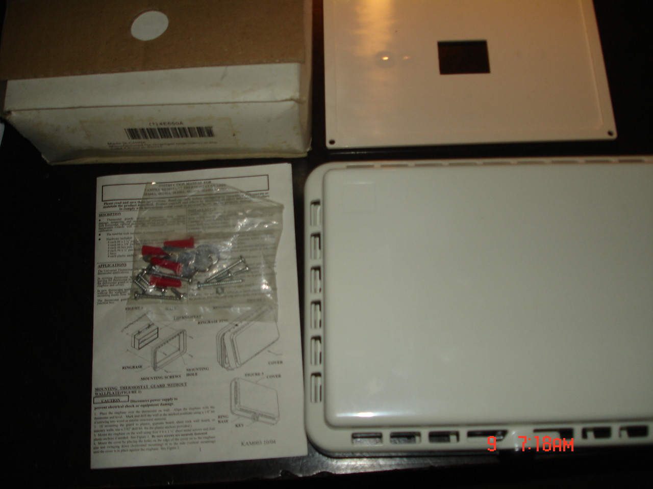 (3) Locking Thermostat Guards, Graingers #4E650A, 9-1/4″w x 6-1/2″ h x 3″ D, NIB