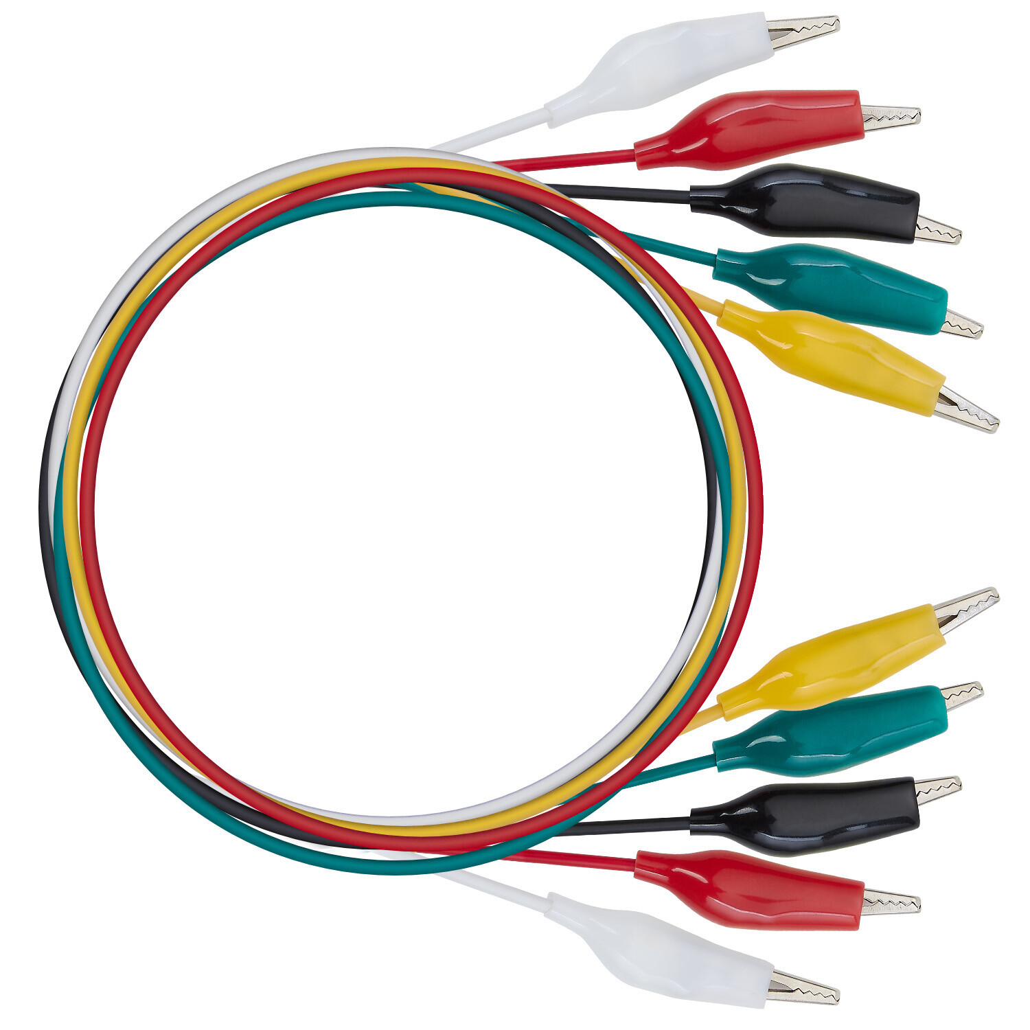 10 Pieces and 5 Color Test Lead Set with Alligator Clips Wire solded LENGTH 21in