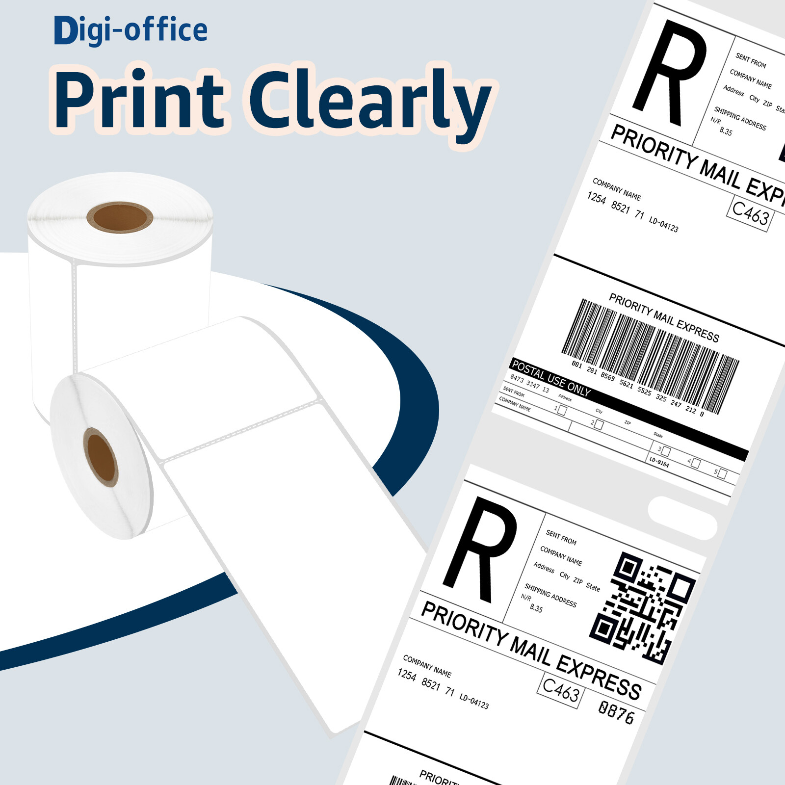 4X6 250/500 Labels Direct Thermal for Zebra LP2844 LP2844-Z GX420T Eltron ZP450