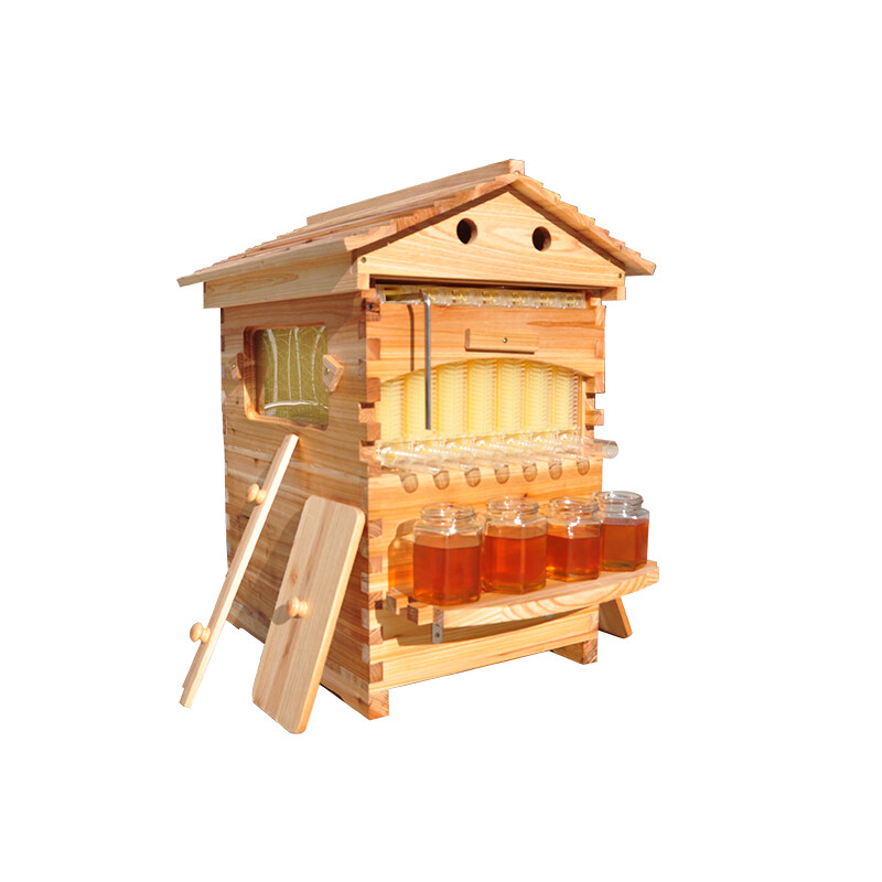 Auto Honey Bee Hives Boxes Langstroth Bee Hive HOUSE + 7x Bee Beekeeping Frames