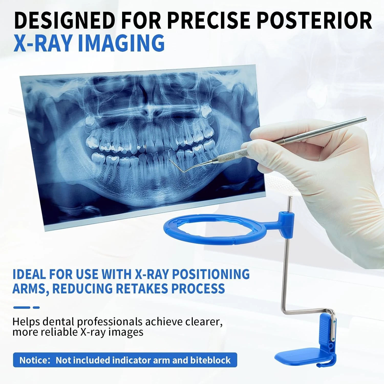 5PCS Dental X-Ray Aiming Ring Kit for Anterior Blue Autoclavable