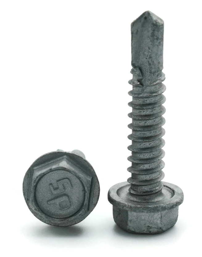#14 Hex Washer Head TEK 3 Self Drilling Screws Strong Shield Coated – All Length