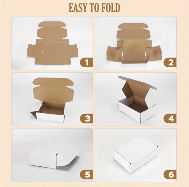 10/20/50/100/200PCS 6x4x2 INCH White Corrugated Shipping Packing Boxes Mailer US