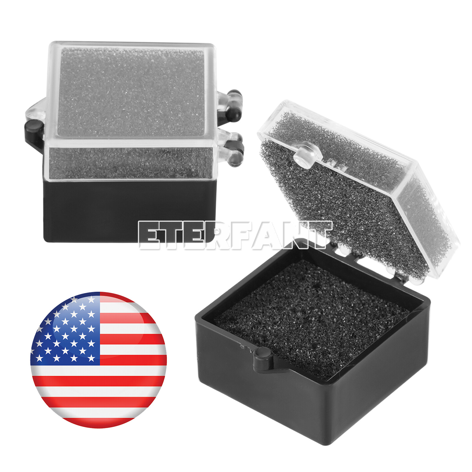 1000pcs Dental Lab Crown/Veneer/Bridge Boxes- 1”-Clear Top with Sponge Fillers