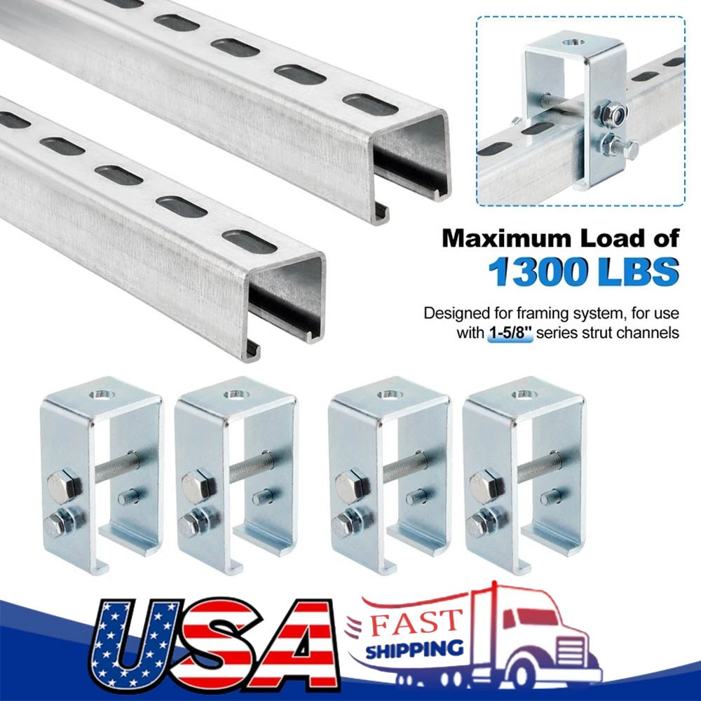 4.75 Feet Strut Channel Trolley Track 1-5/8″, w/ Channel Trolley Track Hanger US