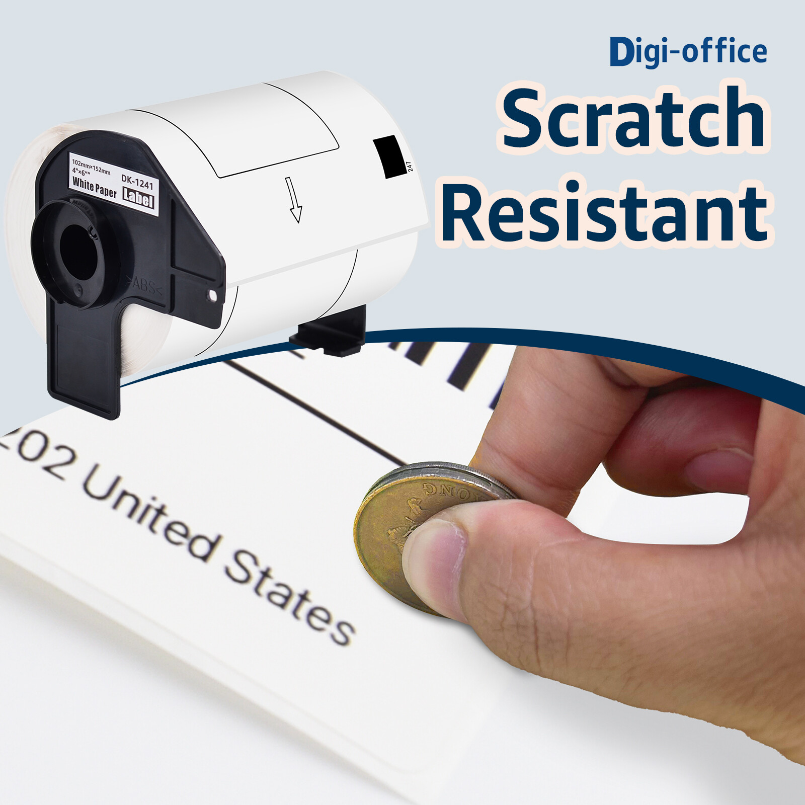 4″ x 6″ DK 1241 Address White Paper 200 Labels P/R For Brother QL-1100 1050N