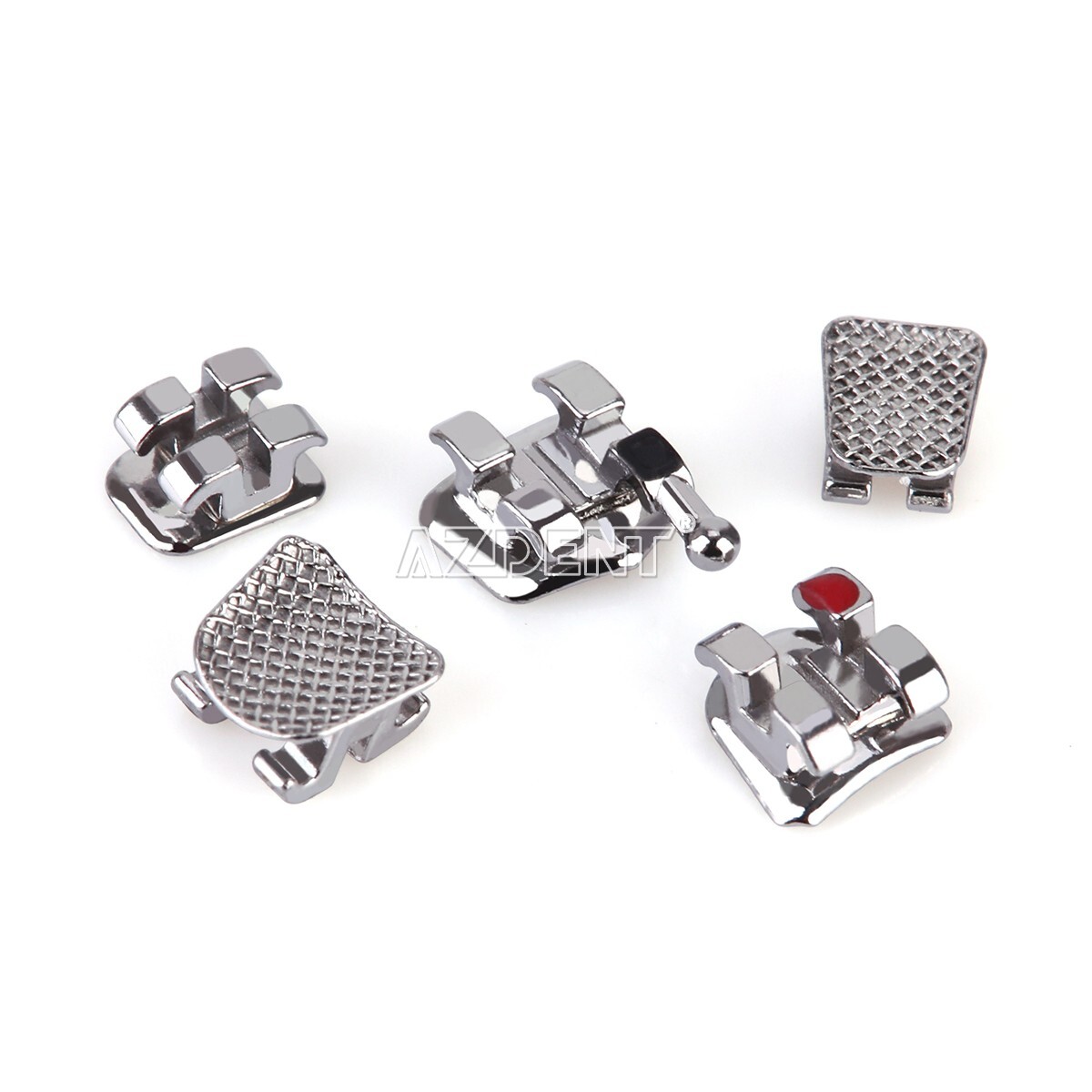 10 Kits AZDENT Dental Orthodontic Metal Bracket Braces Mini Roth .018 Hooks 345