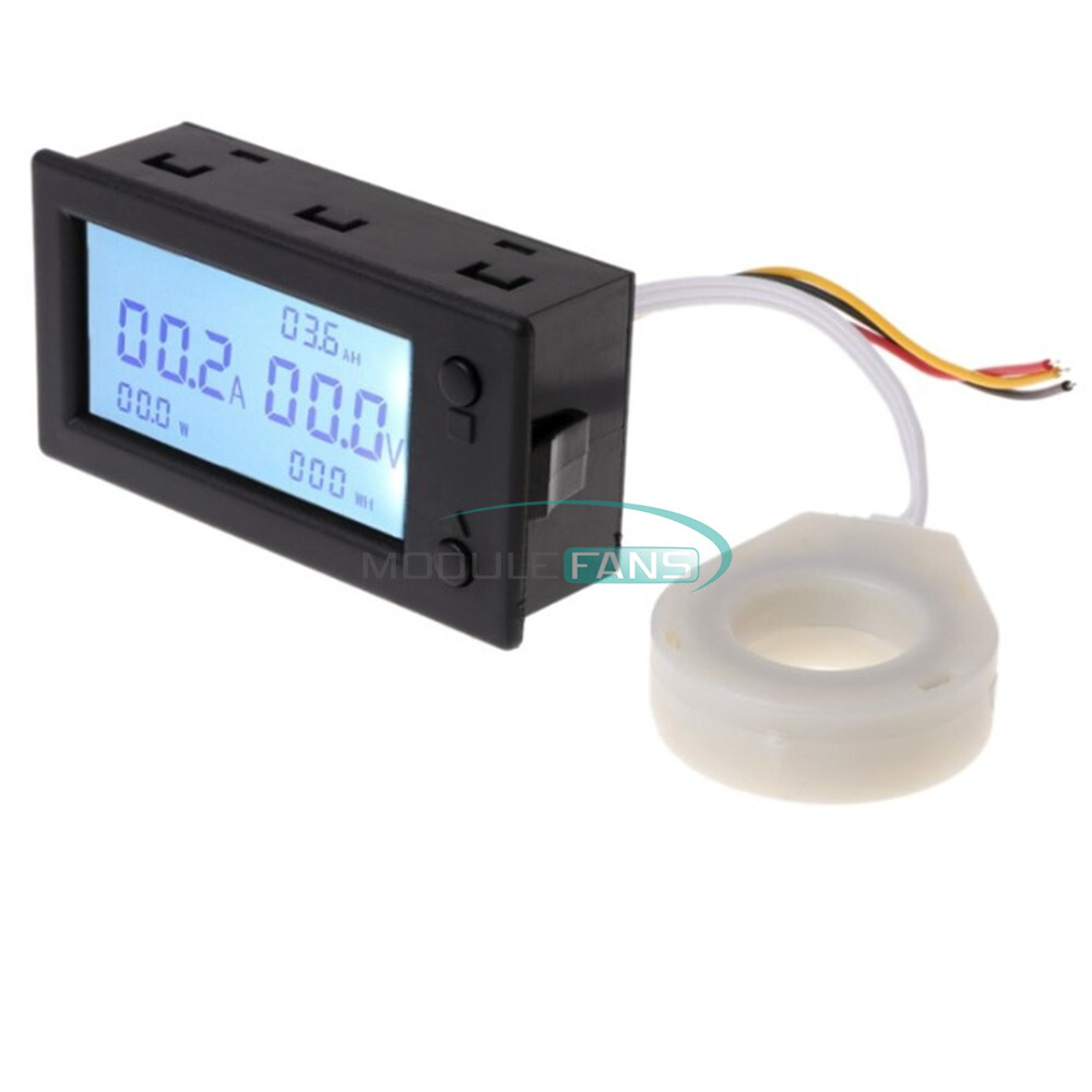 DC 0-300V 50/100/200/400A Voltage Current Power Meter STN LCD Hall Coulombmeter