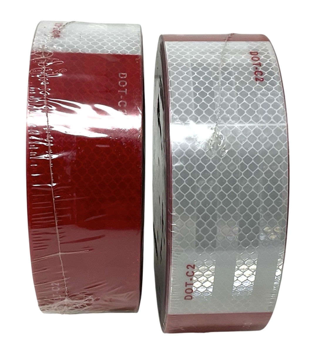 2 Rolls DOT‑C2 Conspicuity Tape Red/White Reflective Safety Tape 2” x 100’ 0000