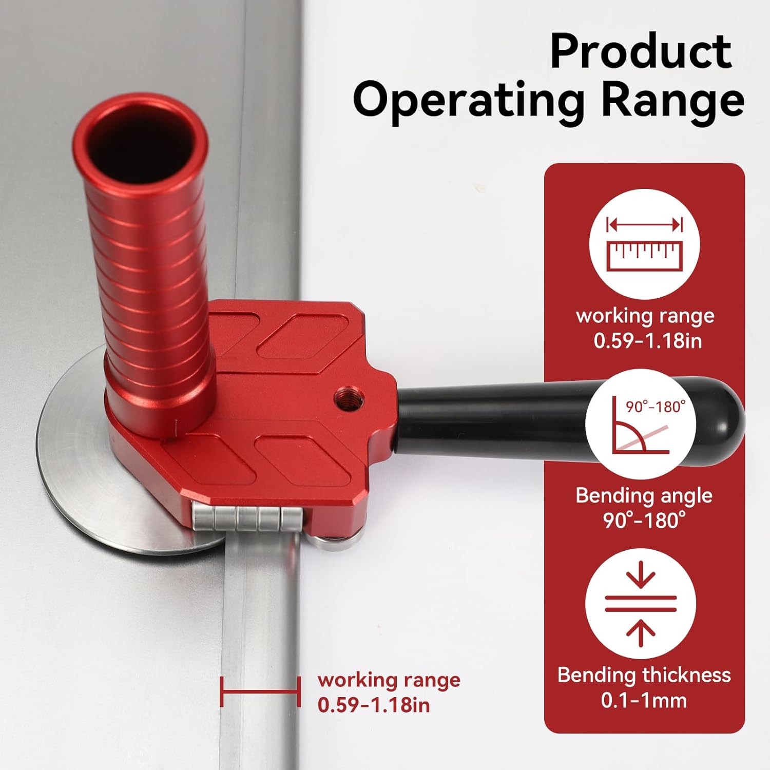Sheet Metal Bender One Station Disc,90°-180° Bending Angle Sheet Metal Roller,Be