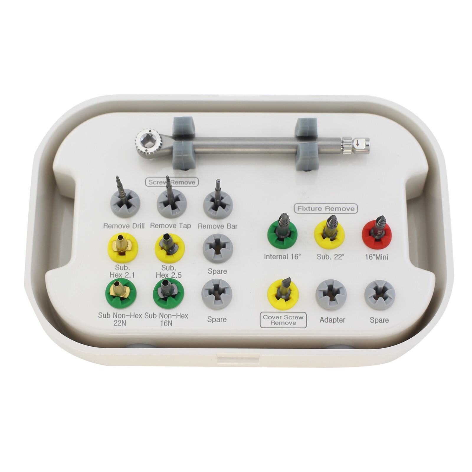 Implant Fixture & Fractured Screw Removal Kit Drill Bar Tap MCT FSRK-02 HeaNeam