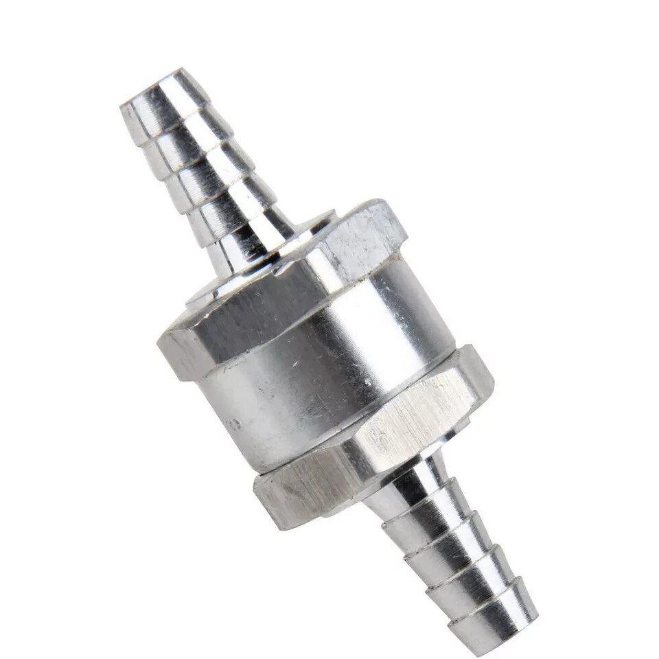 4 Pcs 8mm 5/16″ Fuel Non-Return One Way Check Valve Petrol Diesel Oil Aluminum