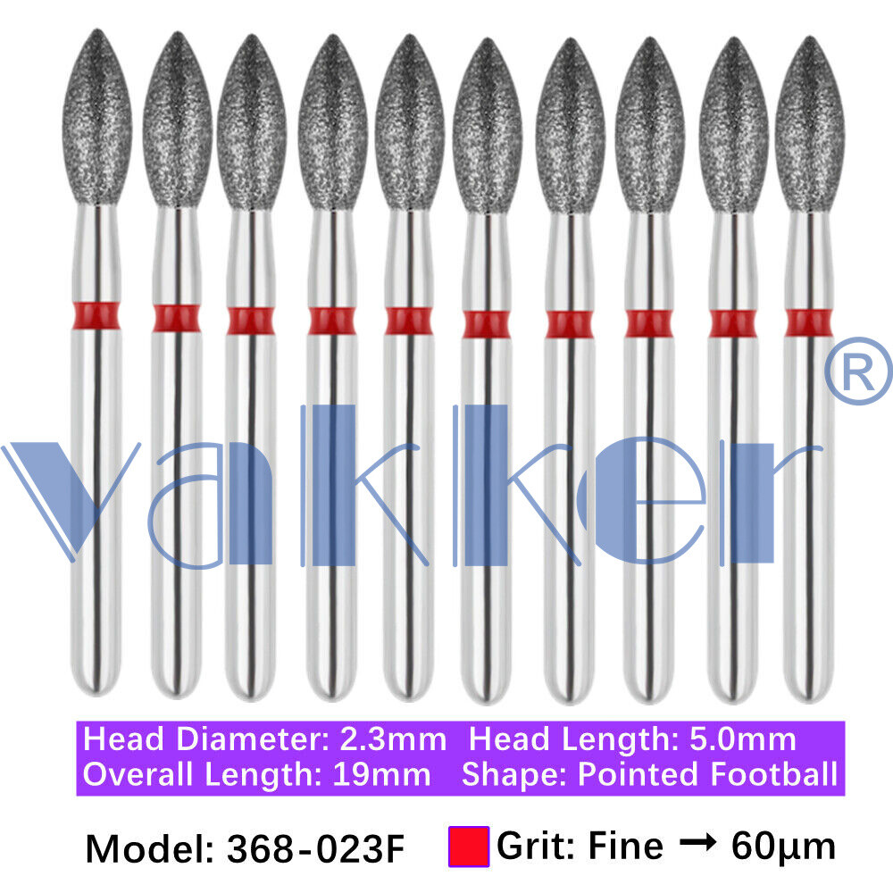Dental Diamond Burs FG Football Egg Super Fine Medium Coarse Grit 368 369 379