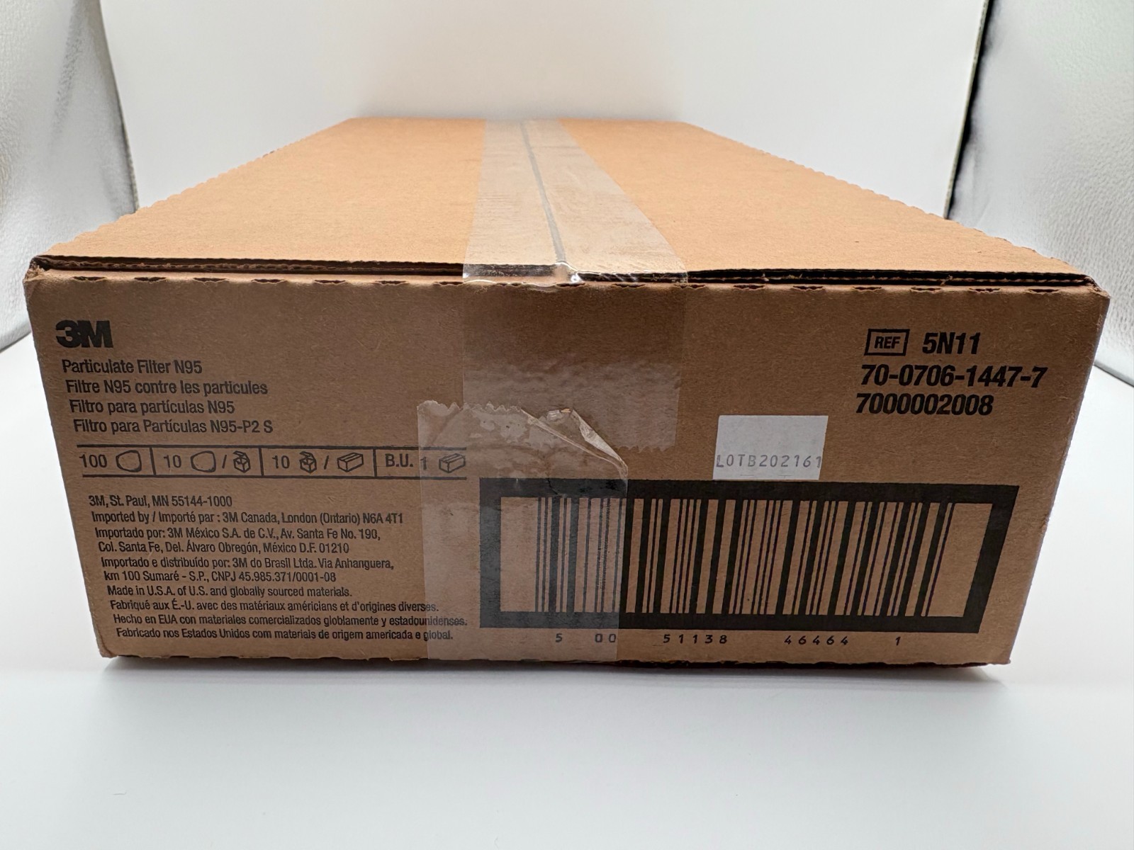 OEM CASE of 3M 5N11 N95 Replacement Particulate Filter – Respirator 10 Boxes OEM