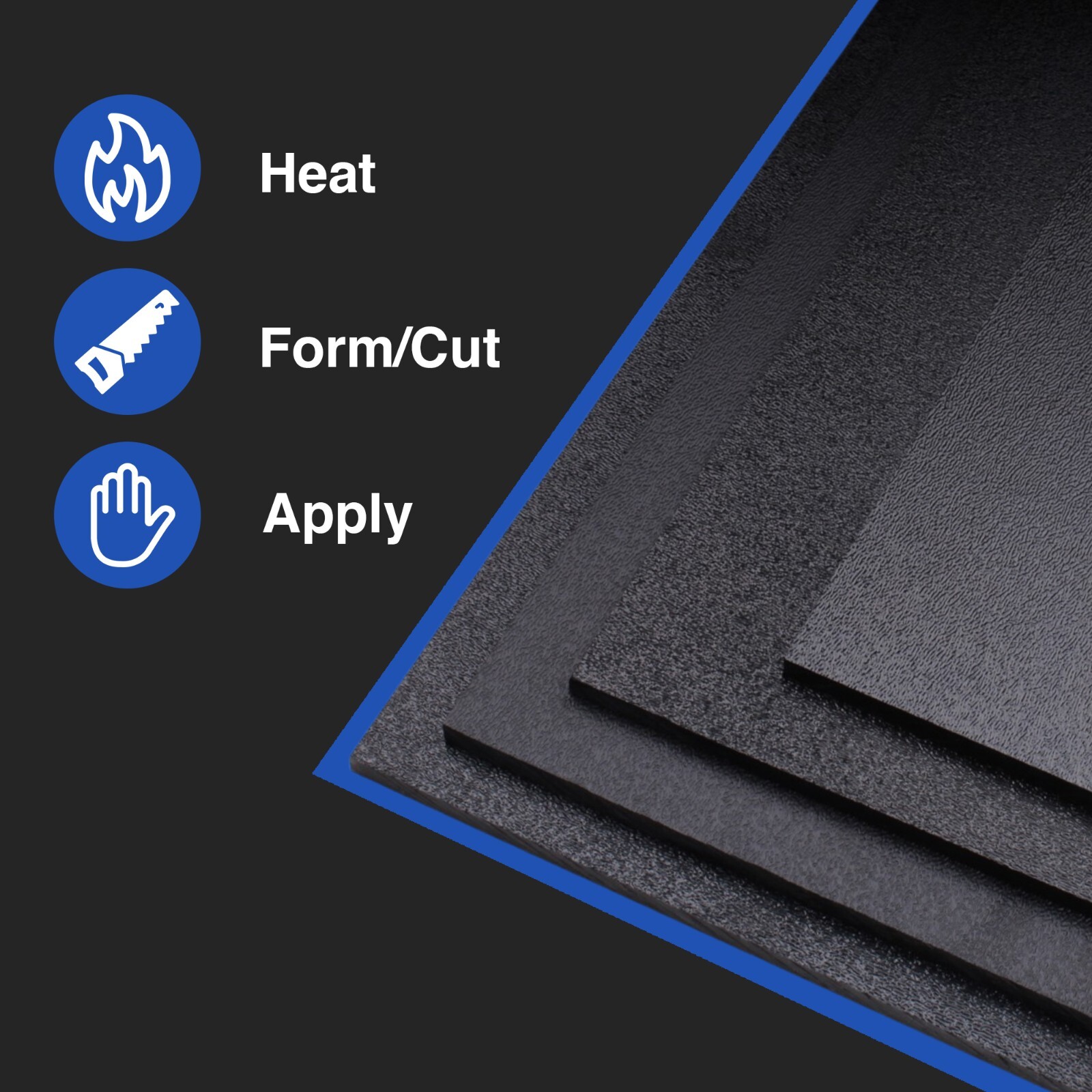 Duco Plus ABS Plastic Sheets Textured Plastic Front Heat Moldable for DIY Use
