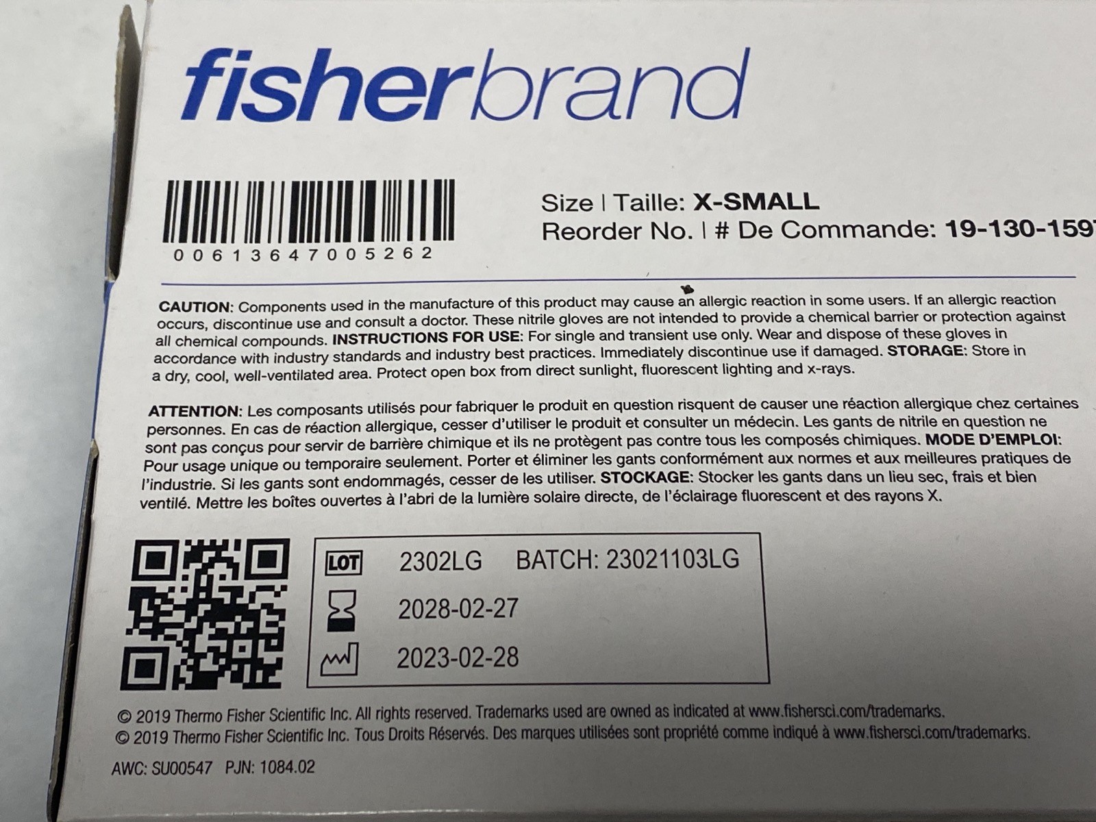 (400) FISHERBRAND Disposable Nitrile Exam Gloves – XSmall Blue 19-130-1597A