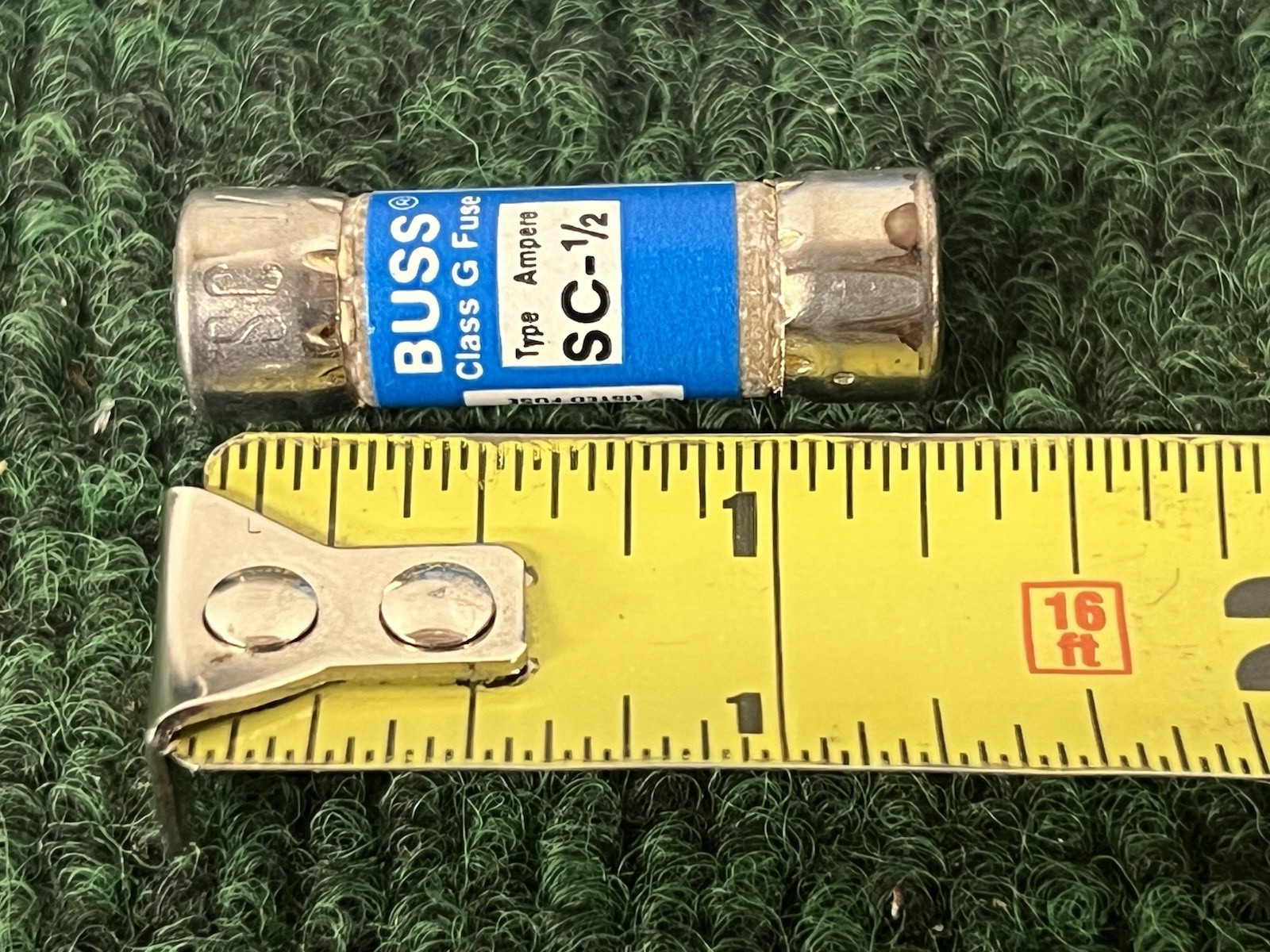 12 Pieces of Bussmann SC-1/2 General Purpose Buss Class G Fuses New and Tested