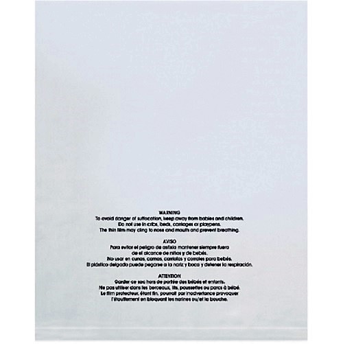 200 Pack 18×24 Suffocation Warning Self Seal Clear Poly Bags 1.5MIL 18″ x 24″