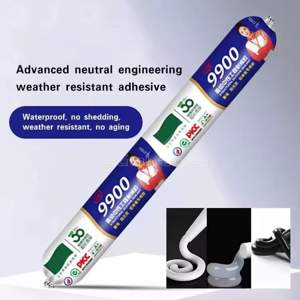 9900 Waterproof Sealant, Outdoor Silicone Waterproof Sealant Heat Resistant 500g