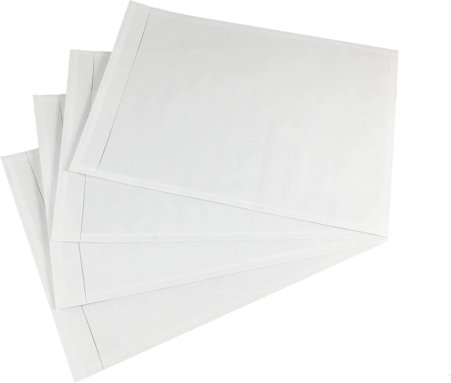 100 Clear Packing Invoice List 4.5×5.5 Pouches Shipping Labels Envelope Adhesive
