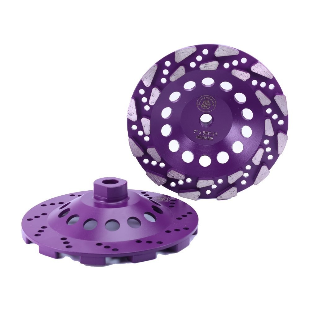 7″ Purple Concrete Eater – Professional Aggressive Diamond Cup Wheel 18/20 Grit