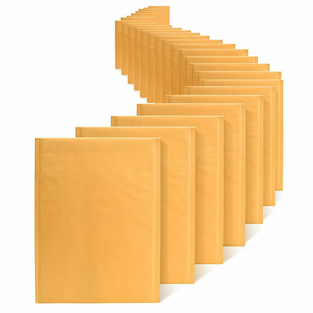 Kraft Gold Air Bubble Mailers Shipping Padded Envelopes Self Seal Made in USA