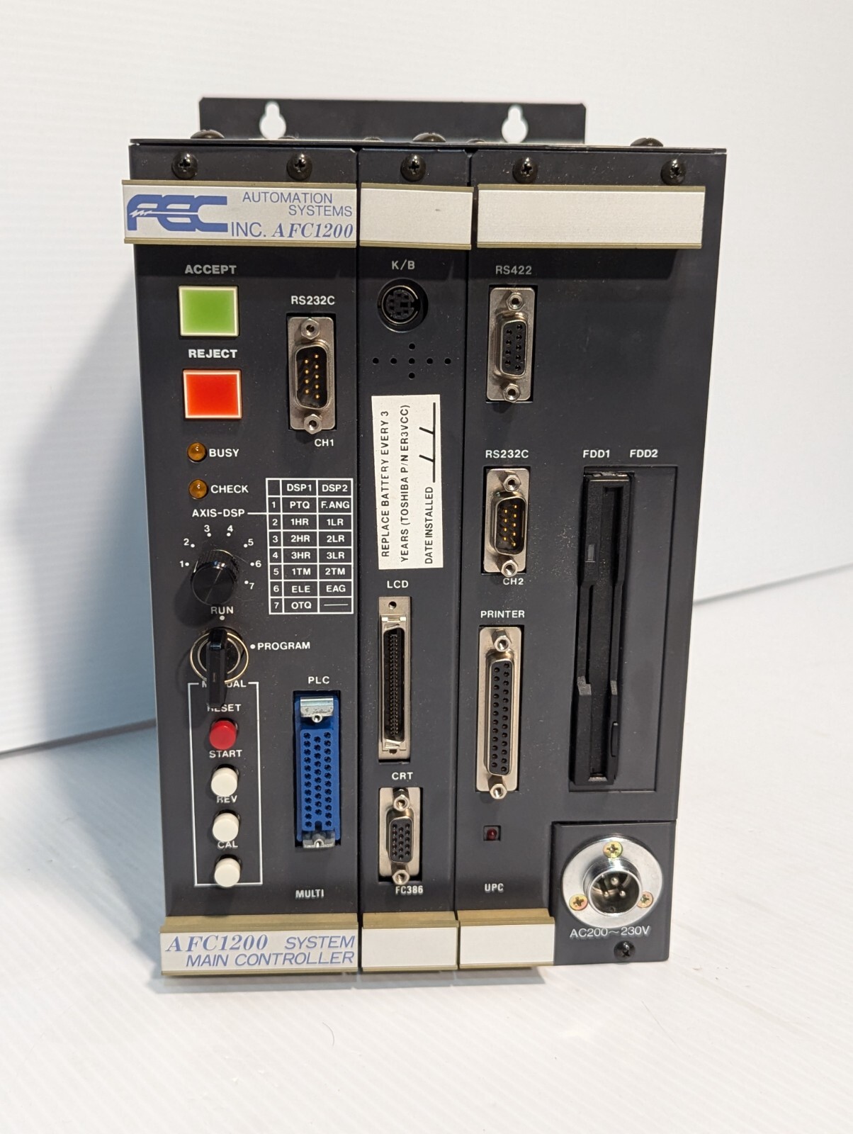FEC AFC1200 Main System Axis Controller Surplus Tested+Returns