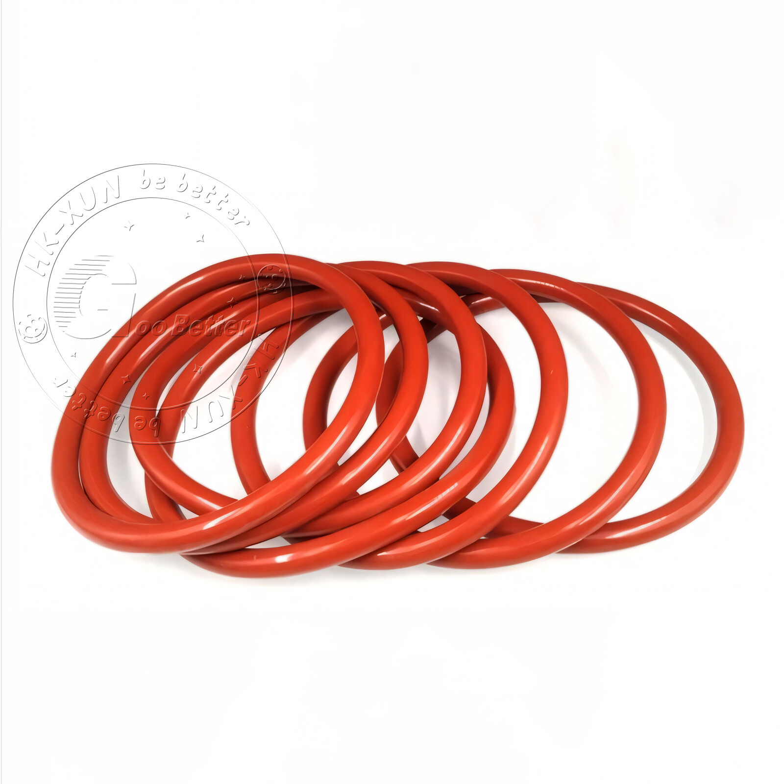Food Grade O-Ring 5mm Cross Section 18mm-90mm OD Red Silicone Seals O-Rings