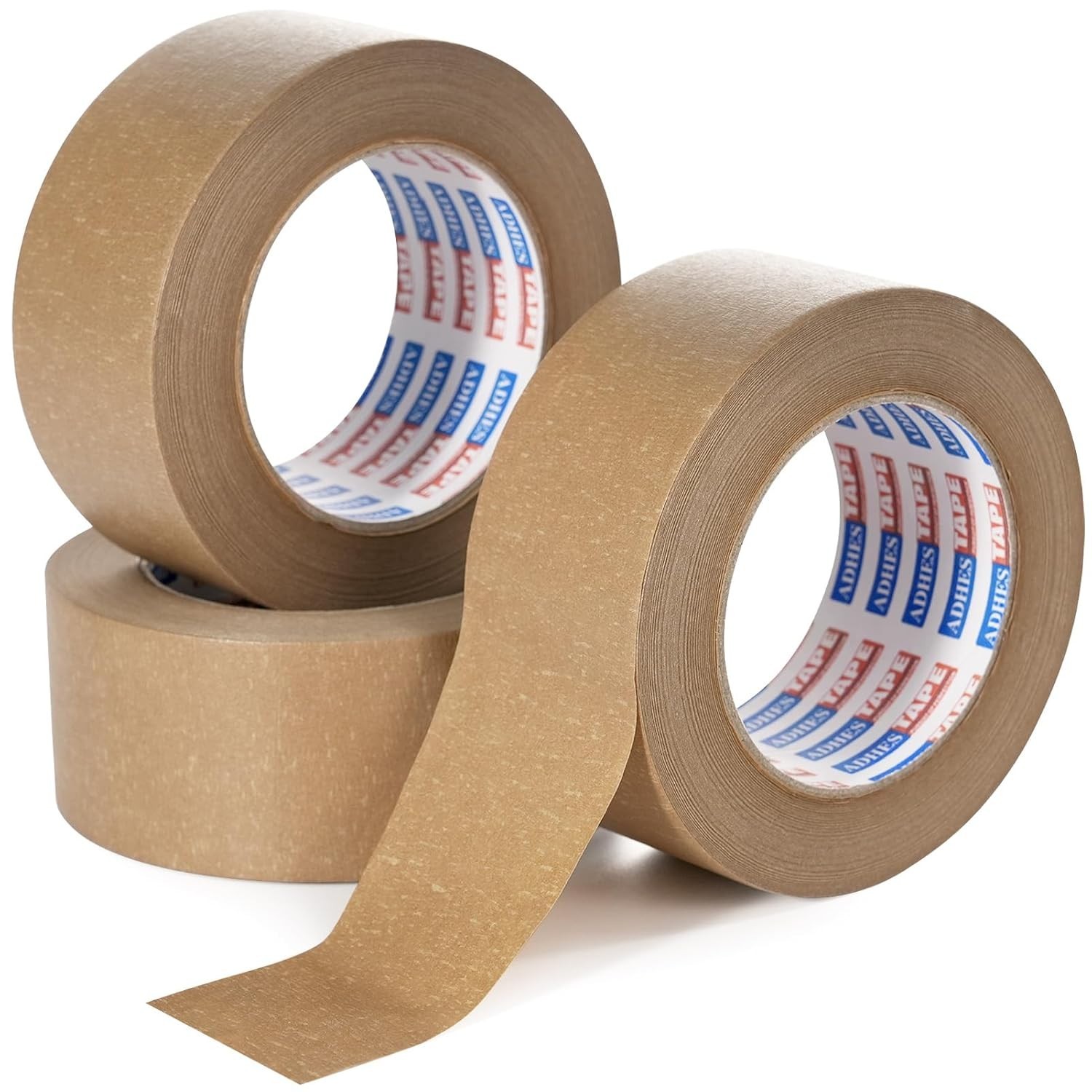 ADHES Biodegradable Kraft Paper Tape, Eco Friendly & Writable & Uncoated Paper