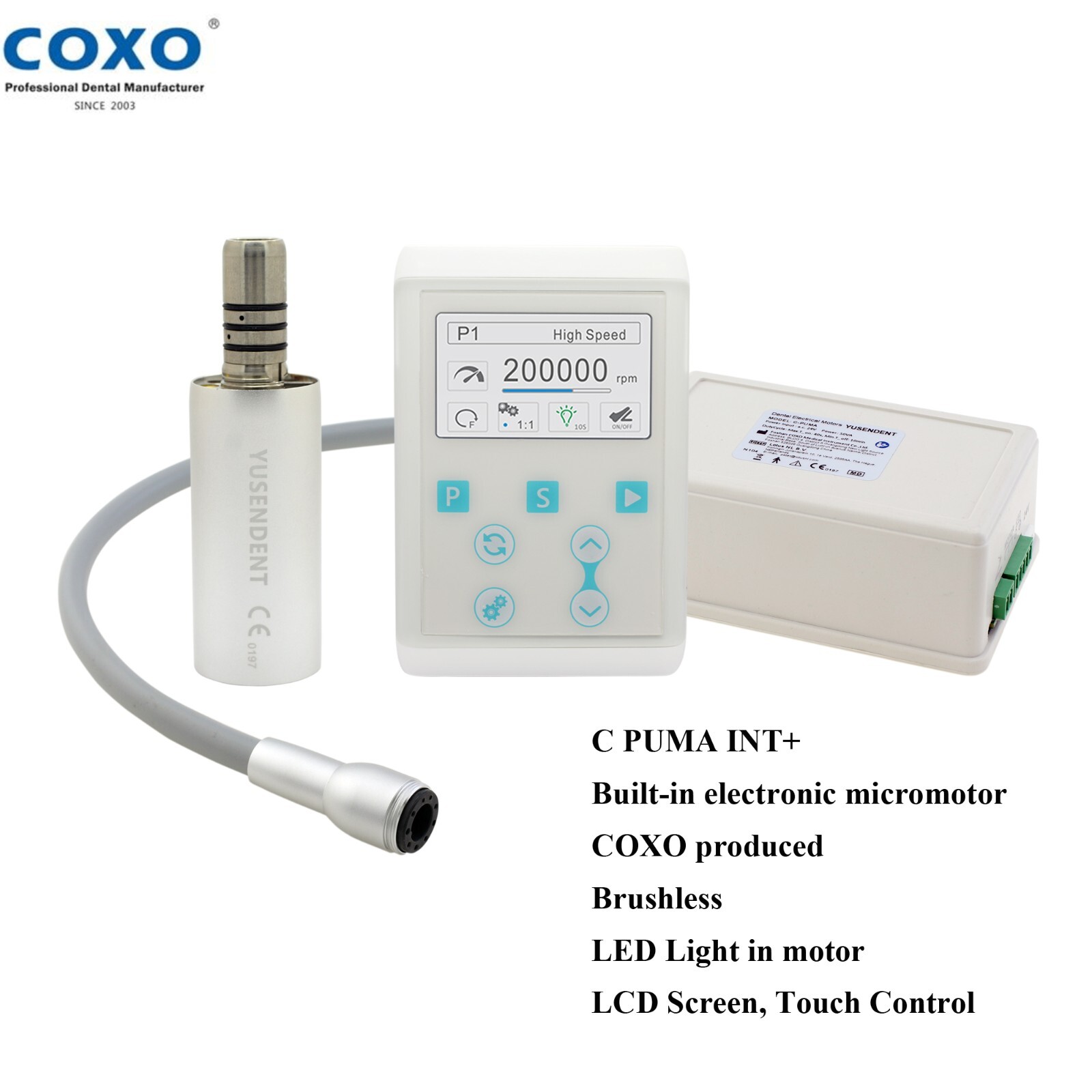 Brushless LED Dental Electric Motor Built-in Micromotor 4 Hole C Puma 1:1 1:5