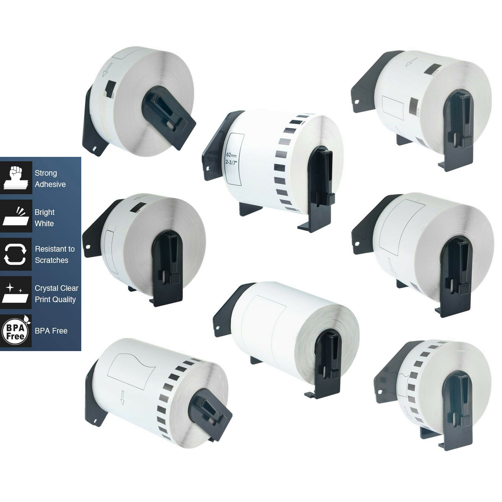 Compatible with Brother Labels DK-2243 DK-2210 DK-2205 DK-1241 DK-1209 DK-1208