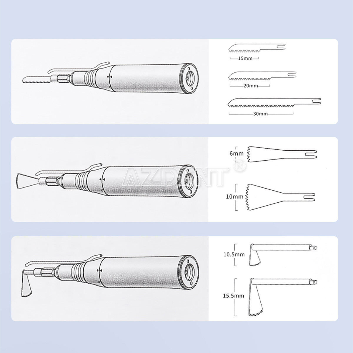Dental Brushless Electric LED Micro Motor/Micro Saw Surgical Straight Handpiece