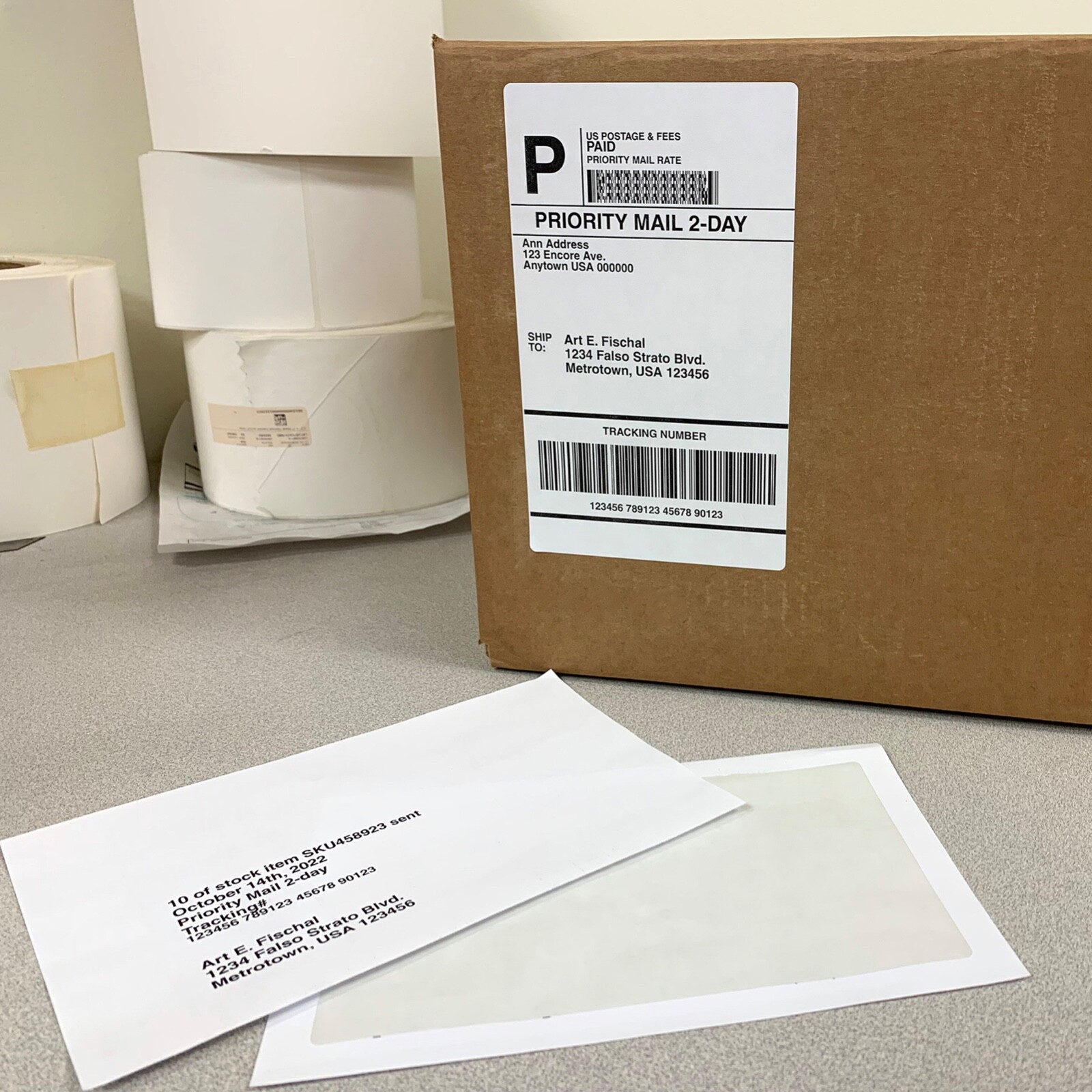 4000 Adhesive Labels w/ Tear off Paper Receipt. Ebay Paypal Laser Ink Jet 4,000
