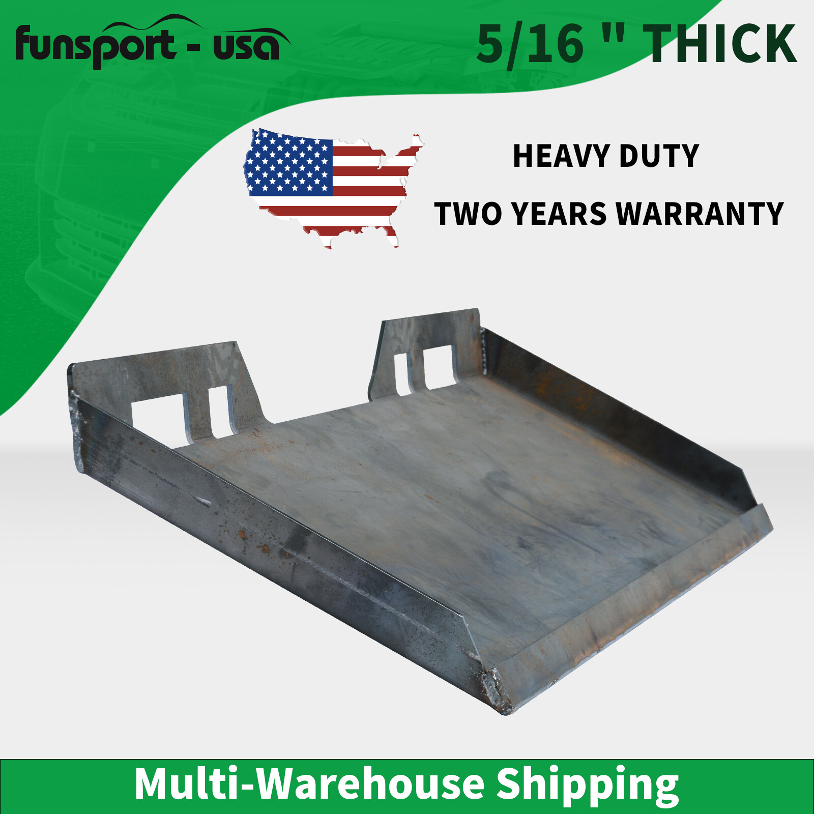 5/16″ Quick Tach Attachment Mount Plate Heavy Duty Steel for Tractor Bobcat