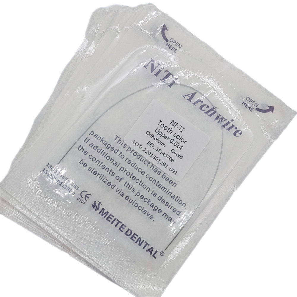 20Pk Dental OrthodonticWhite Color Coated Niti Rectangular/Round Arch Wire Ovoid