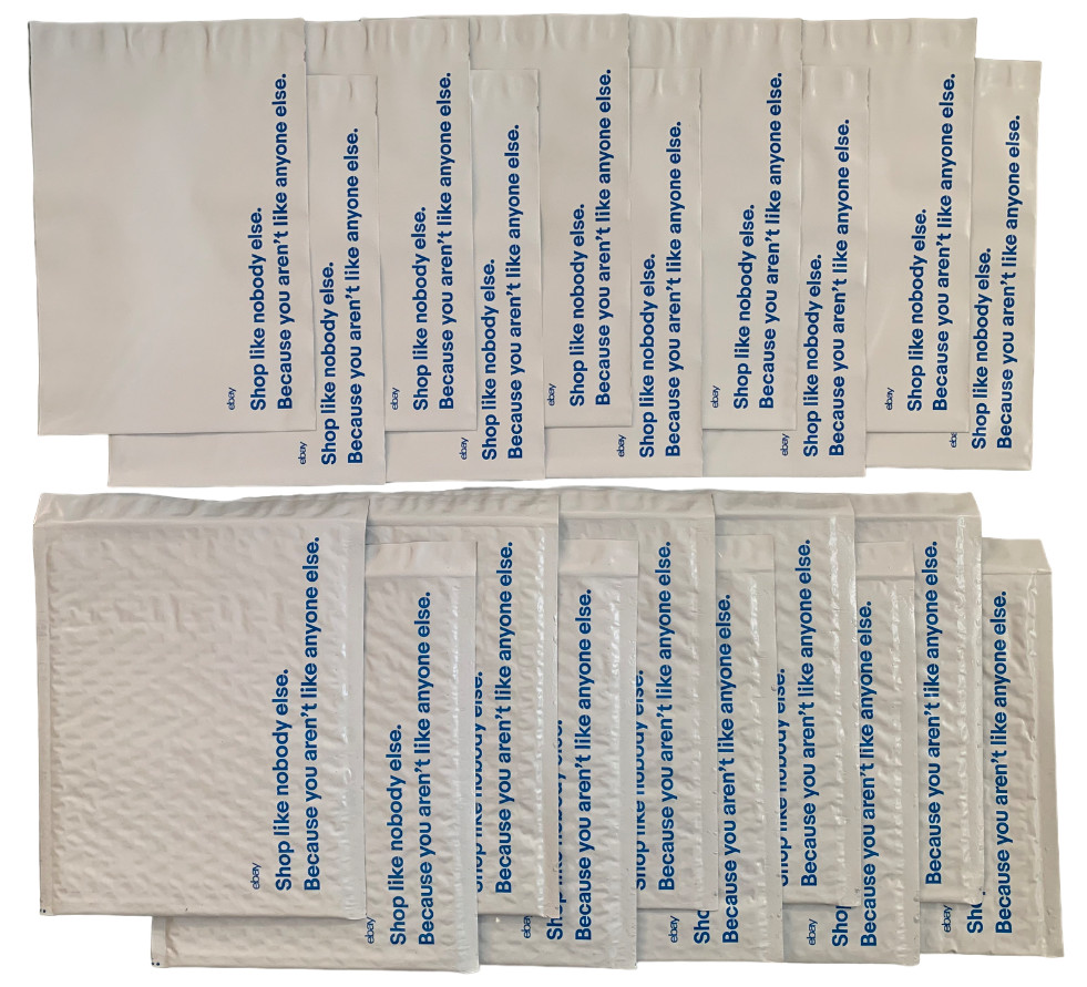 eBay SHIPPING SUPPLIES STARTER KIT 20 PADDED BUBBLE and POLYMAILER ENVELOPES