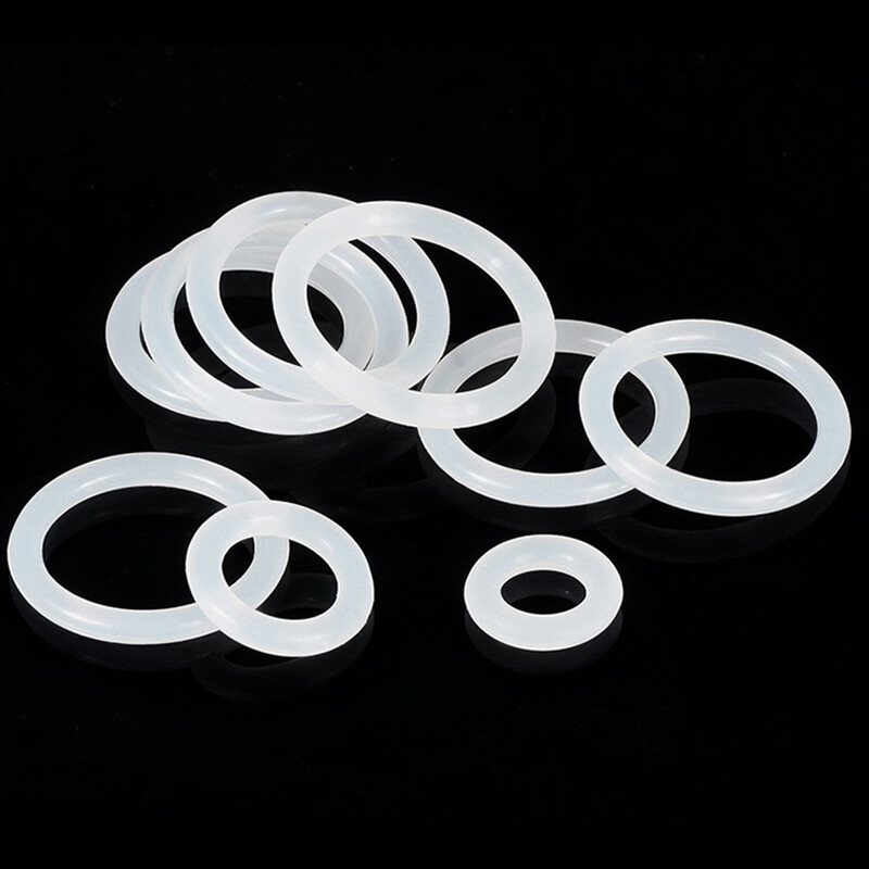 Food Grade O-Ring 5.0 mm Cross Section Clear Silicone Rubber O Rings O.D 17~150m