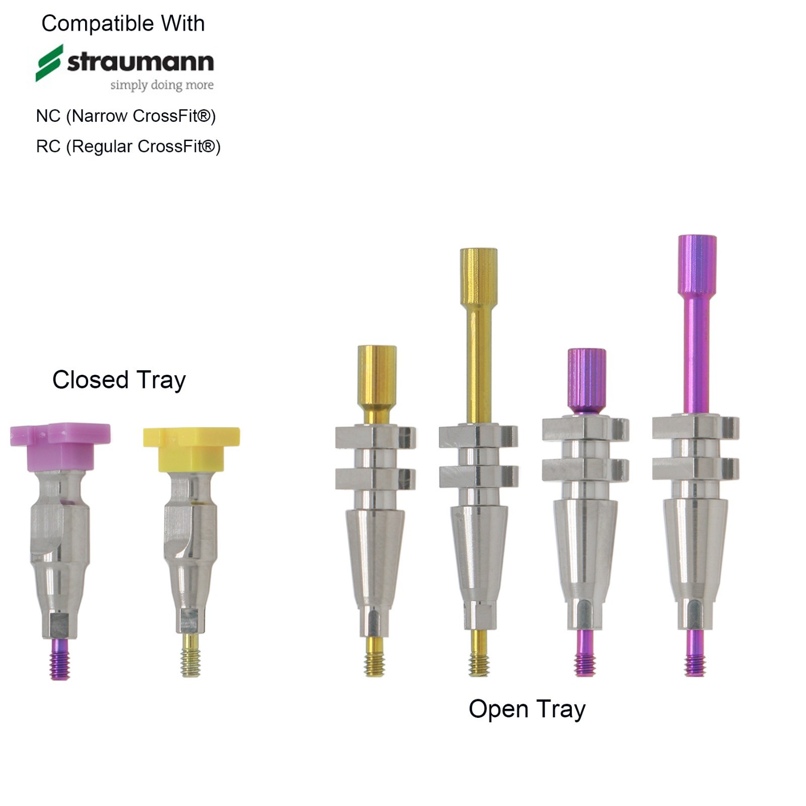 US Healing Abutment/Analog/Scan Body/Tray/Cap for ITI Straumann Bone Level NC RC