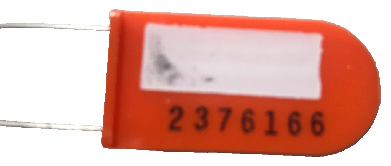 Comcast Security Tag 2376001 Bundles of 25 Orange