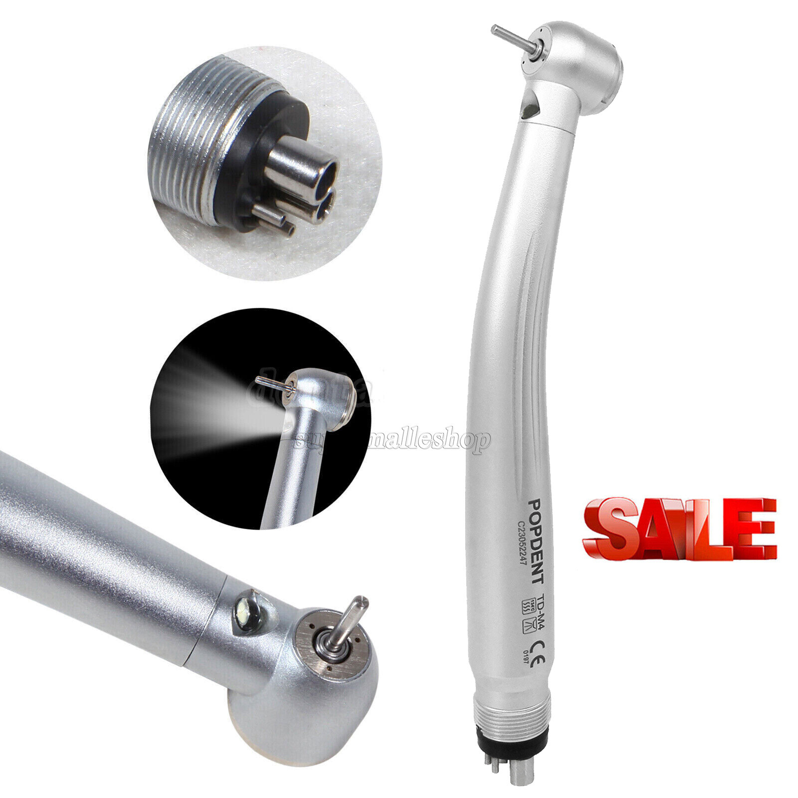 Dental LED High Speed /1:5 Increasing Optic LED Contra Angle Handpiece NSK Style