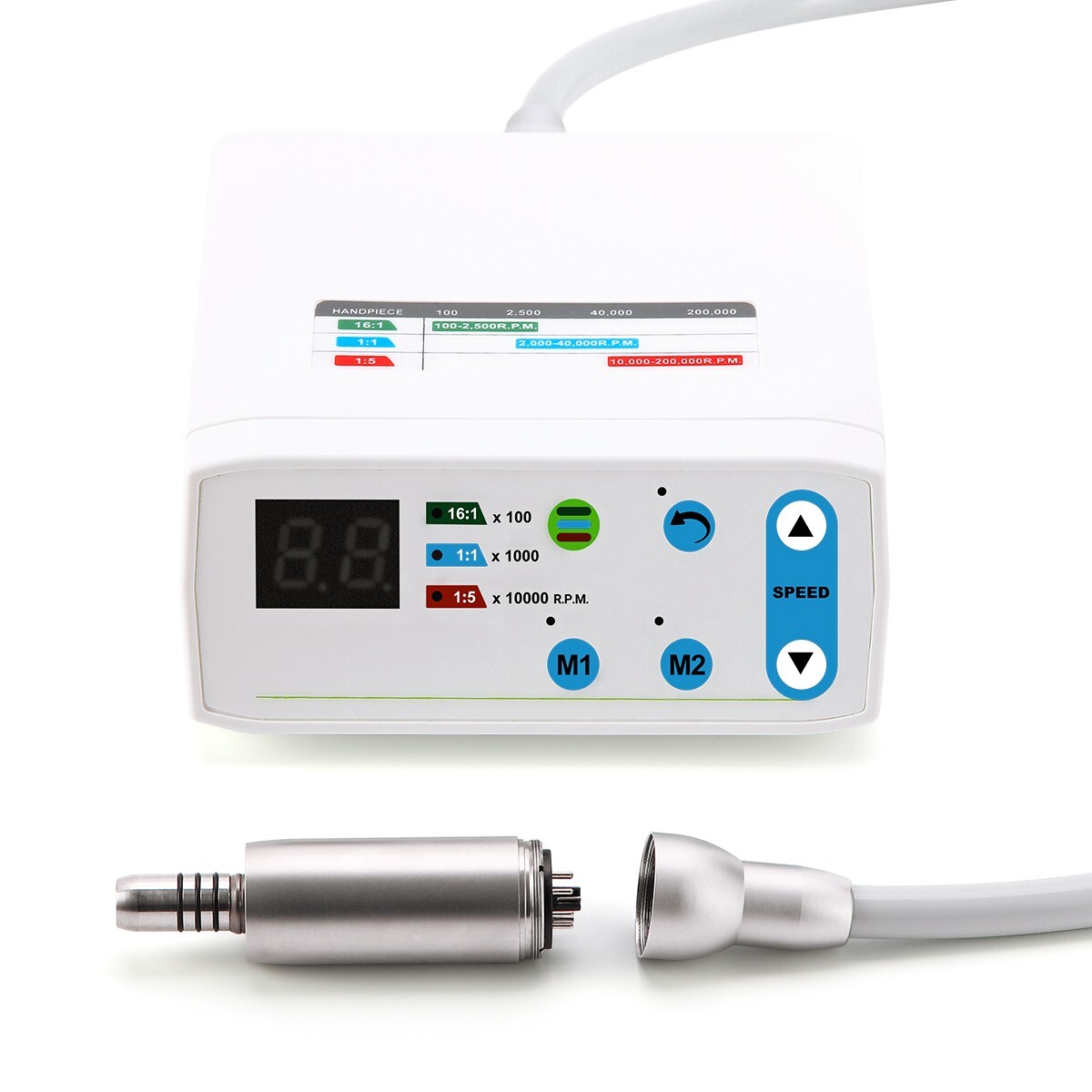AZDENT Dental Brushless Electric LED Micro Motor Internal Spray E-type 3.4Ncm US