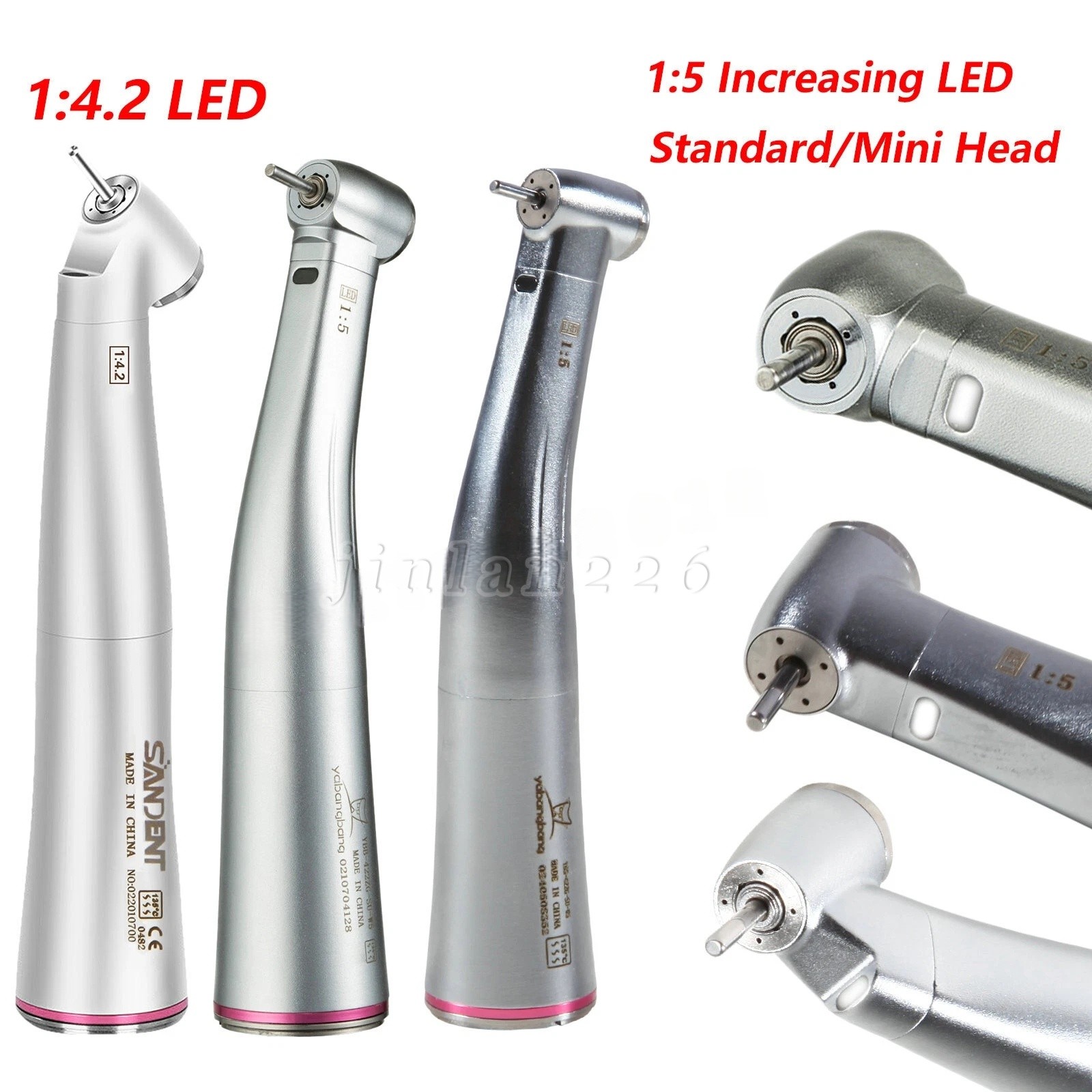 NSK Style Dental Slow Low Speed Contra Angle Handpiece Push Button Latch E-type