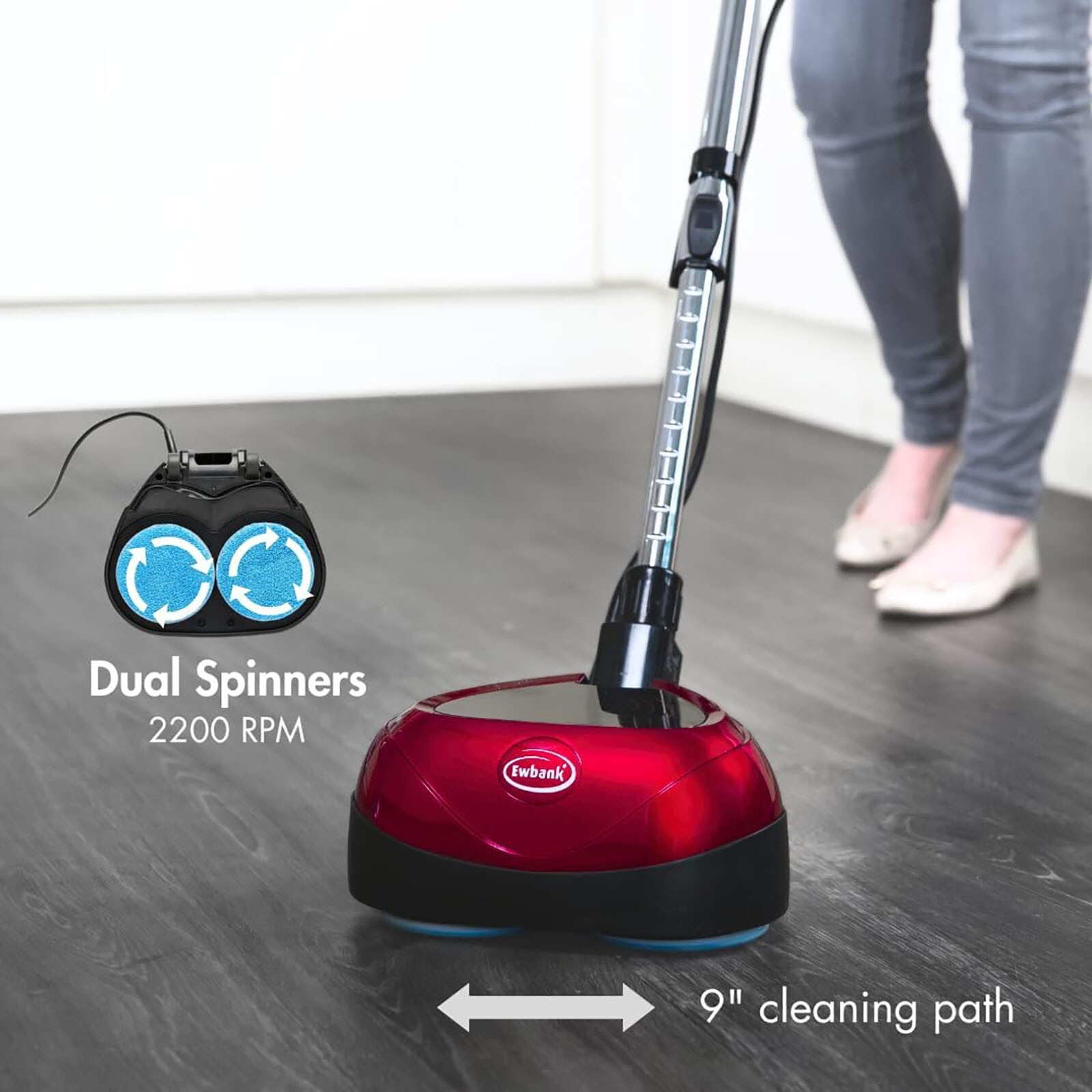 Floor Cleaner Machine Electric 3-in-1 Washer Polisher Scrubber Burnisher Buffer