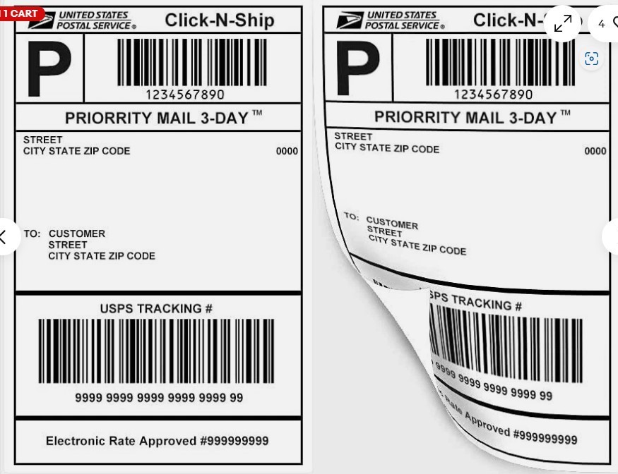 1000 Value 8.5″ X 5.5″ Half Sheet Self Adhesive Shipping Labels 2 Per Sheet